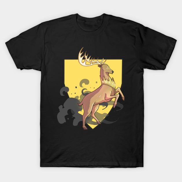 Stag and Shield T-Shirt by bendtheknee